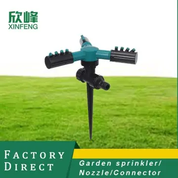 Ground plug 3 arm automatic 360 rotating water sprinkler garden lawn sprinkler